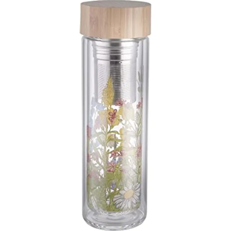 BUTLERS TEA TENDER Teeflasche mit Blumendruck 450ml