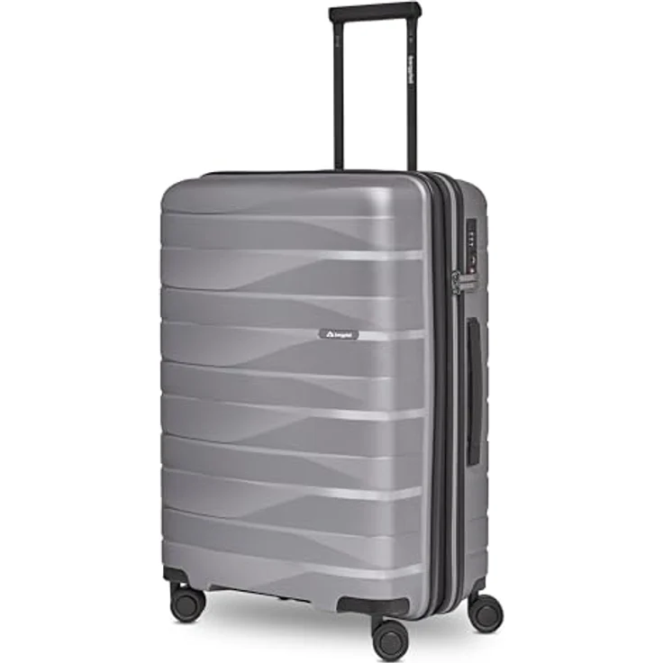 Bergpfeil Mittelgroßer Hartschalen Check-in Koffer |Trolley erweiterbar 45 x 27 x 66 cm aus hochwertigem Polypropylen-Material | Unisex Koffer nur 3,7 kg | Doppelrollen & TSA-Schloss (Travel) – Bild 1