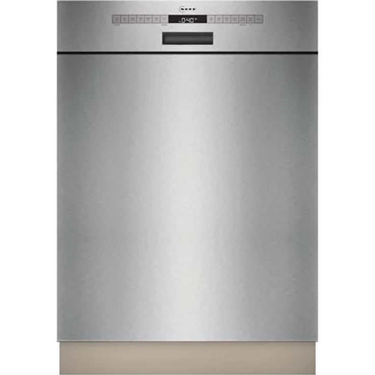 NEFF S125HCS03E, Unterbau-Geschirrspüler 60 cm mit Besteckschublade und Favoritentaste, gebürsteter Stahl – Bild 1