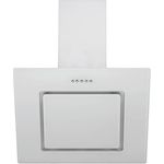 Respekta Dunstabzugshaube kopffrei / Dunstabzugshaube schräg 60 cm / Metallgehäuse mit Glasschirm in Weiß / Abluft - und Umluftfunktion / CH22010WBZ / B / 54 – 62 dB