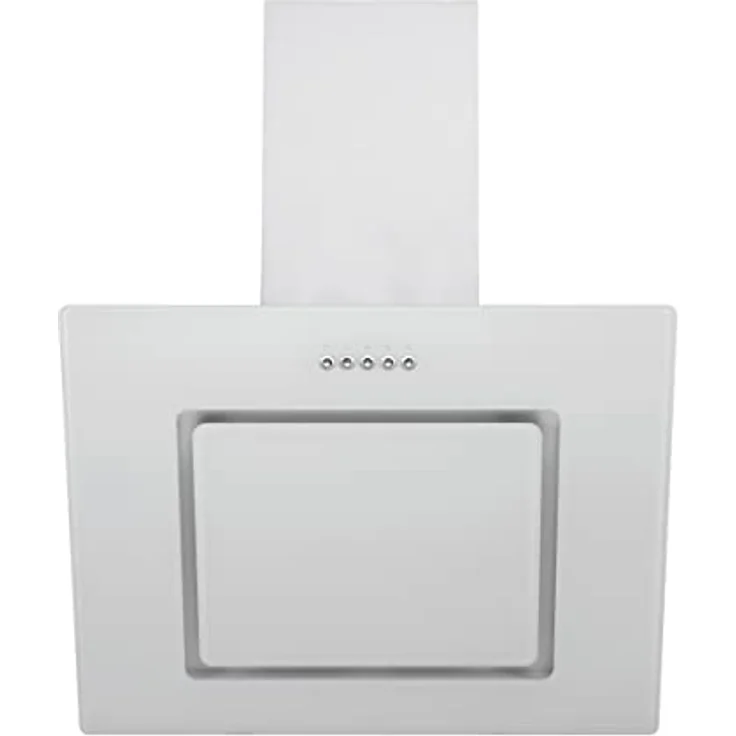 Respekta Dunstabzugshaube kopffrei / Dunstabzugshaube schräg 60 cm / Metallgehäuse mit Glasschirm in Weiß / Abluft - und Umluftfunktion / CH22010WBZ / B / 54 – 62 dB – Bild 1