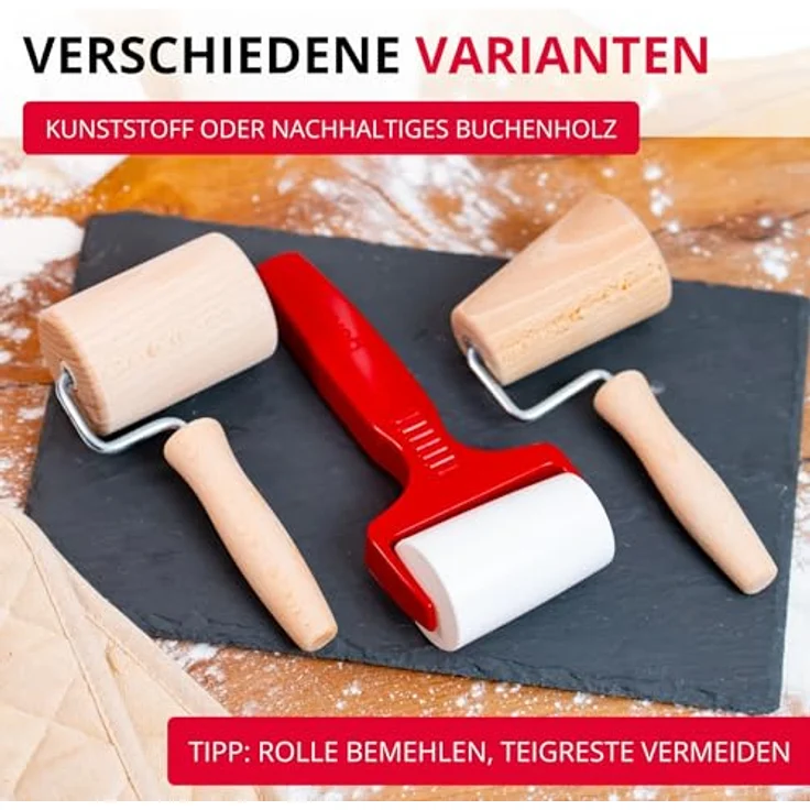 Westmark Backformroller für runde Backformen, Konisch geformt, Buchenholz, Durchmesser: 5,3 cm, Hellbraun, 30032270 – Bild 11