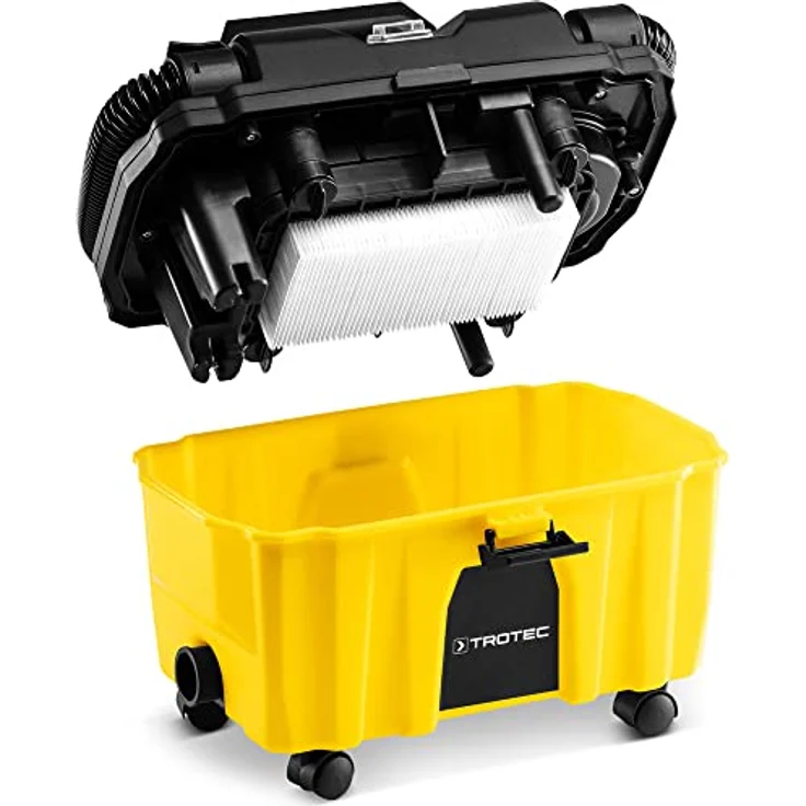 TROTEC Akku Handstaubsauger VC 15-20V – Nass und Trockensauger, kabellos – 20 V Li-Ionen Akku, 130 W, HEPA Filter, 10 l Trockenschmutz, 2,7 l Flüssigkeit, für Baustelle – Bild 3