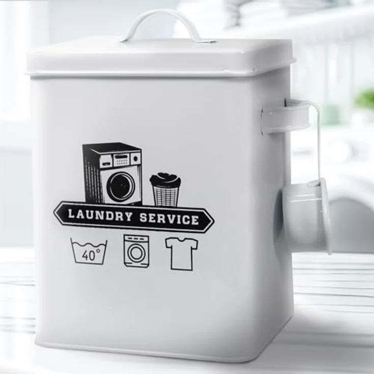HTI living Aufbewahrungsbox für Geschirrspültabs und Waschmittel, weiß, 18 cm breit – Bild 2