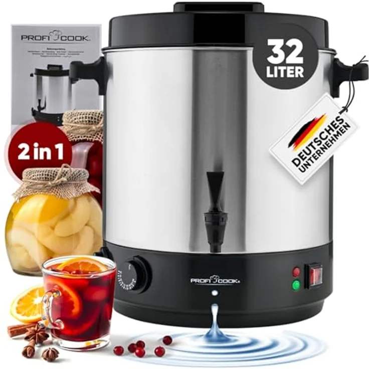 ProfiCook Einkochautomat Proficook PC-EKA 1283, Edelstahlgehäuse, 32 Liter Tank, Timerfunktion – Bild 2