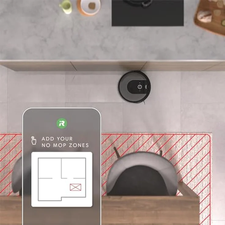 iRobot Roomba Combo i8+ Saugroboter mit Wischfunktion, VSLAM Kamera Navigation, automatische Behälterentleerung, schwarz – Bild 4