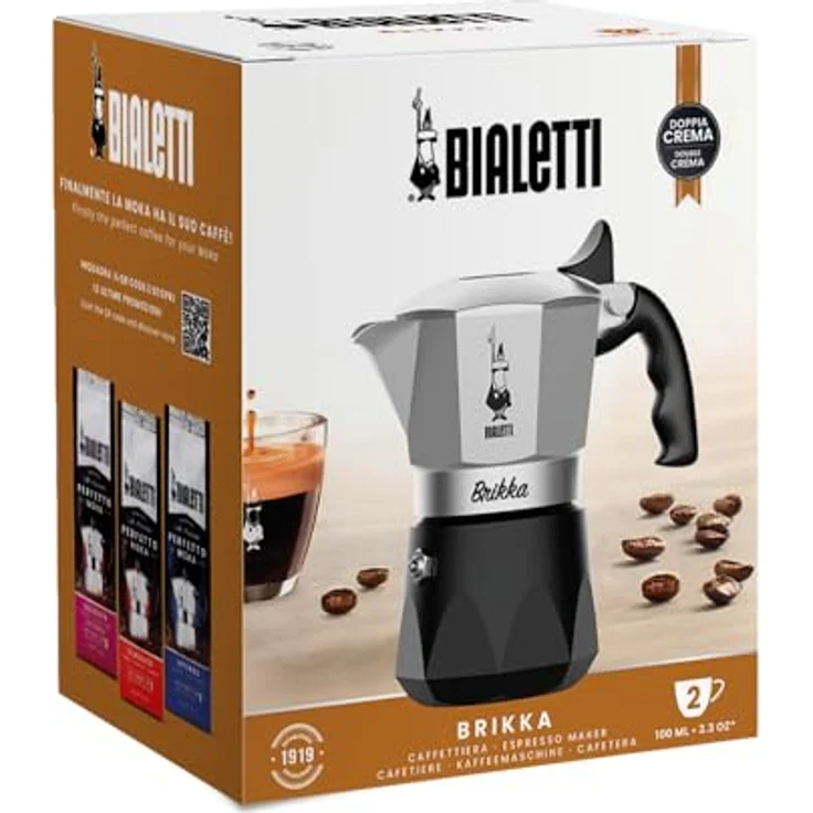 Bialetti Neue Brikka 2 Tassen 2023 | Mokka Café Espresso 0007327 – Bild 2