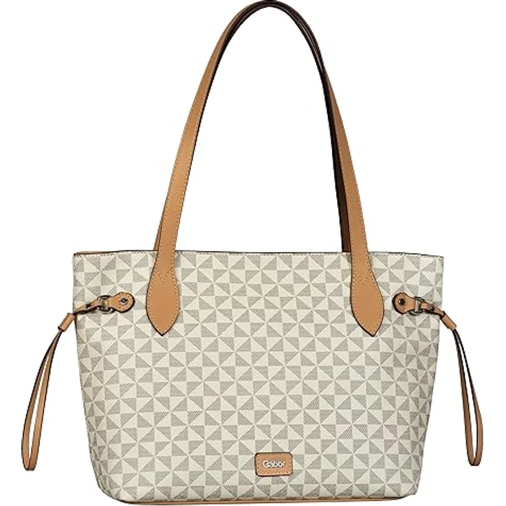 Gabor Shopper Barina, aus Lederimitat mit charakteristischem All-Over-Druck und Metall Logo, schwarz – Bild 4