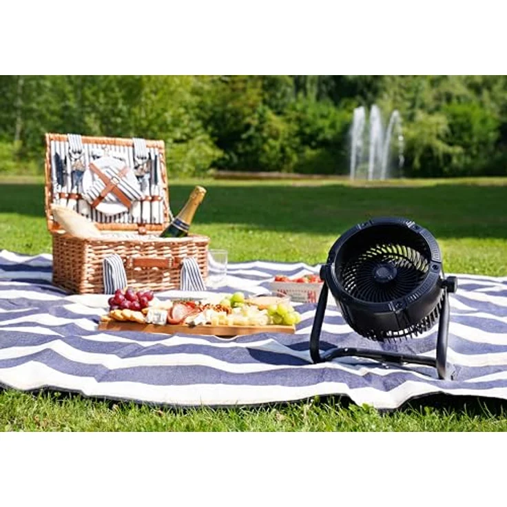 Unold Tischventilator 86655, Akkuventilator für Indoor & Outdoor, 6000 mAh, bis zu 12h Laufzeit, 4 Geschwindigkeitsstufen – Bild 5