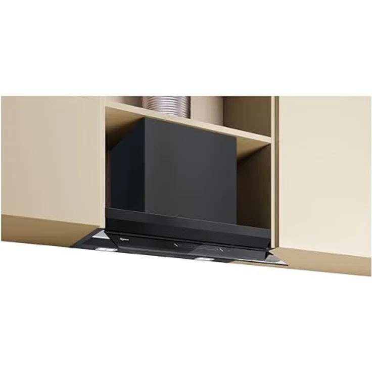 Neff D67XDP2S0, N 70, Integrierte Designhaube, 60 cm, Klarglas schwarz bedruckt, Mattschwarz, Effiziente Motortechnologie, Touch Control und Home Connect Funktionen – Bild 1