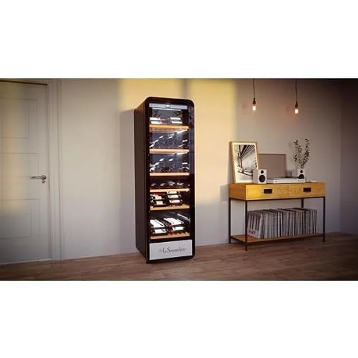La Sommelière APOGEE190DZN 2-Zonen Weinkühlschrank mit kontrollierter Luftfeuchtigkeit, 181 Flaschen Kapazität, Anti-Vibrations-System, UV-Schutz, schwarz – Bild 4