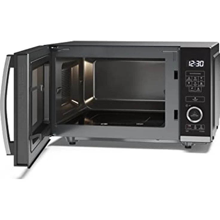 SHARP QS204AEB Mikrowelle (Mikrowelle: 800W, 10 Leistungsstufen, Auftaufunktion, Abmessungen: 457x272x379cm), schwarz – Bild 4
