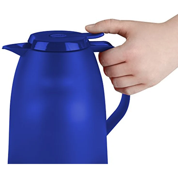 Emsa 514980 Isolierkanne, 1.5 Liter, Quick Tip Verschluss, 100% dicht, Blau, Mambo – Bild 5