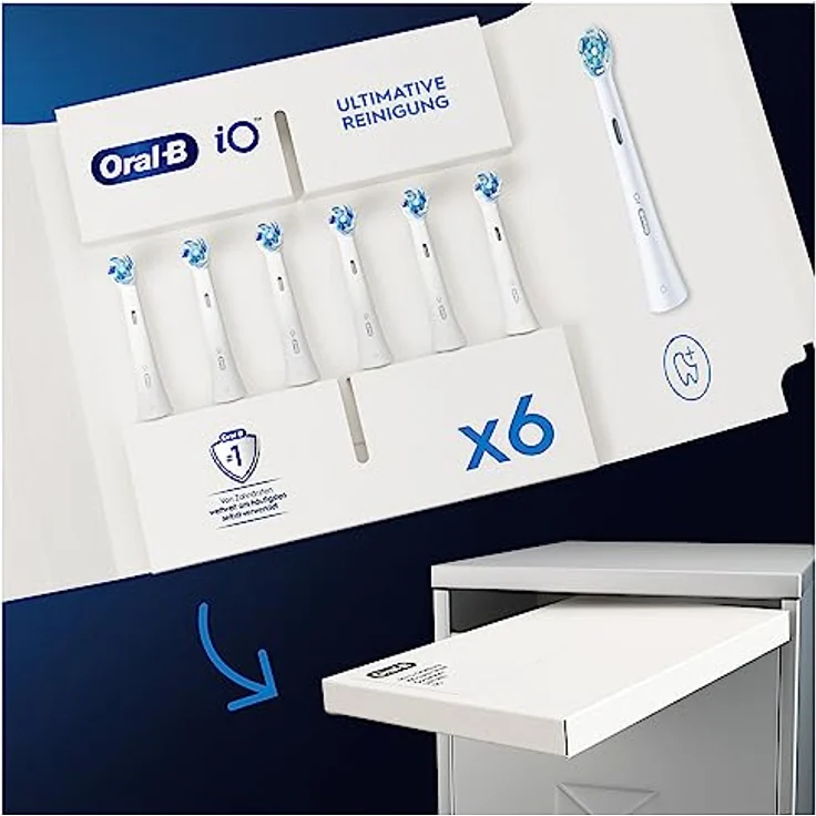 Oral-B iO Ultimative Reinigung Aufsteckbürsten für elektrische Zahnbürste, 6 Stück, ultimative Zahnreinigung, Zahnbürstenaufsatz für Oral-B Zahnbürsten, briefkastenfähige Verpackung – Bild 2