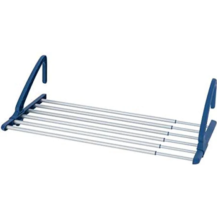 WENKO Teleskop Balkonwäschetrockner Alu - Universal Heizkörper- und Balkonwäschetrockner, ausziehbar, 57-106 x 21 x 37,5 cm, silber matt – Bild 4
