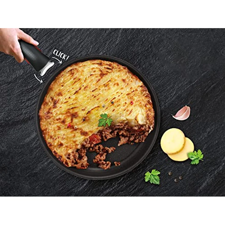 Tefal Ingenio Black Stone 4-tlg. Kasserollenset, Topfset abnehmbarer Griff, 16/18/20 cm, stapelbar, platzsparend, Topfset Induktion mit Antihaftversiegelung – Bild 2