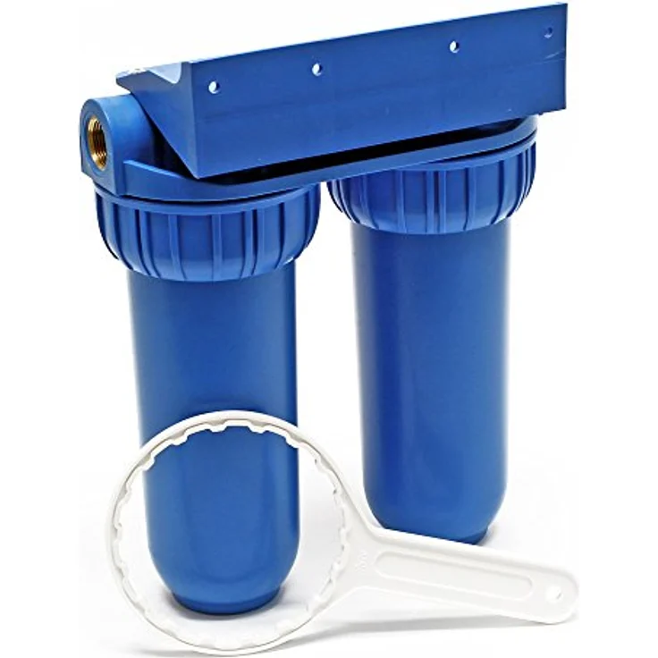 Naturewater NW-BR10B2 Doppelfilter 26,16 mm 3-4' PP Kartusche Aktivkohleblock Schraubenschlüssel – Bild 3
