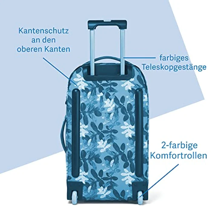 satch Flow M Trolley Koffer Handgepäck 35 l 54x32x23 cm oder Koffer groß 55 l 65x37x29 cm, inkl. Wäschebeutel, Reisegepäck Pure Coral - Korall – Bild 5