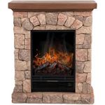 Home Deluxe Elektrokamin CALOR - MGO-Kunststein - 76,5 x 90,5 x 31,0 cm - 2 Heizstufen - Flammeneffekt separat schaltbar - inklusive Fernbedienung - Wellness Oase Design - Weiß