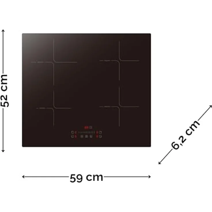 PKM Induktionskochfeld IN4-SA | Glaskeramikkochfeld | Touch Control | Booster Funktion, schwarz – Bild 3