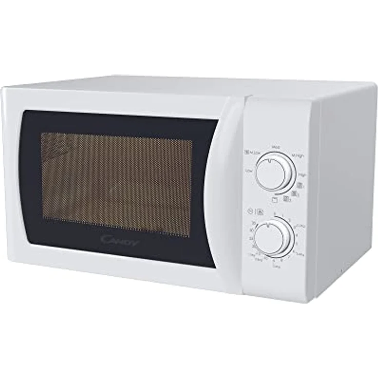 Candy Idea CMG20SMW Mikrowelle mit Grill, 20 l, 700 W-1050 W, 5 Leistungsstufen, 4 automatische Programme, akustische Alarmeinstellung, Teller 25,5 cm, Grill Rack, Auftauen, linke Öffnung Weiß – Bild 2