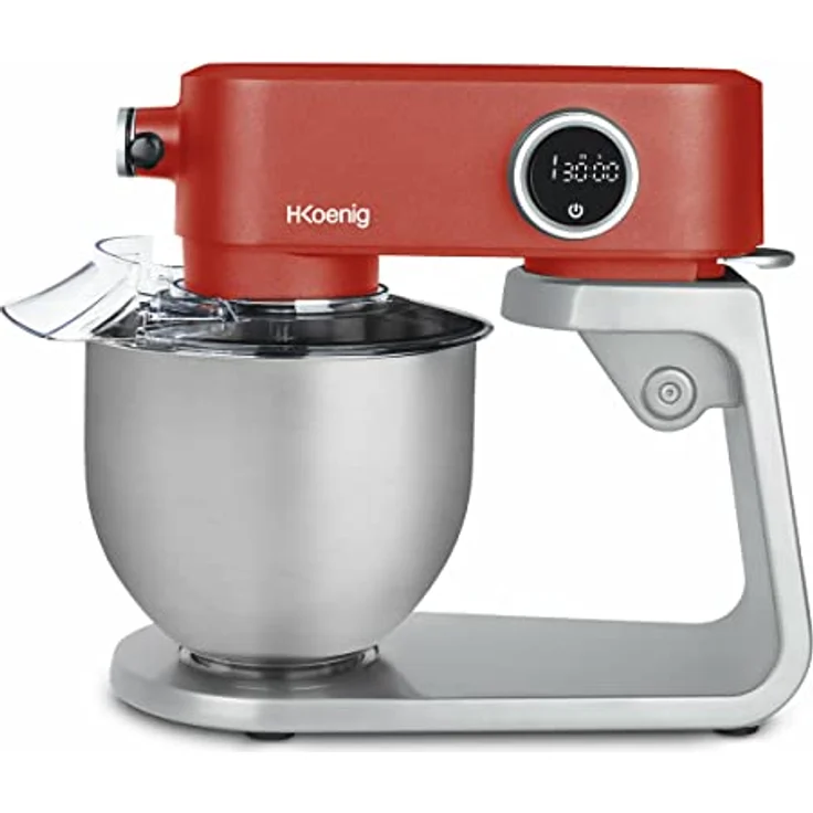 H.Koenig KM124 Küchenmaschine multifunktionell, 5 l, professionell, 800W 8 Geschwindigkeiten, rot – Bild 6
