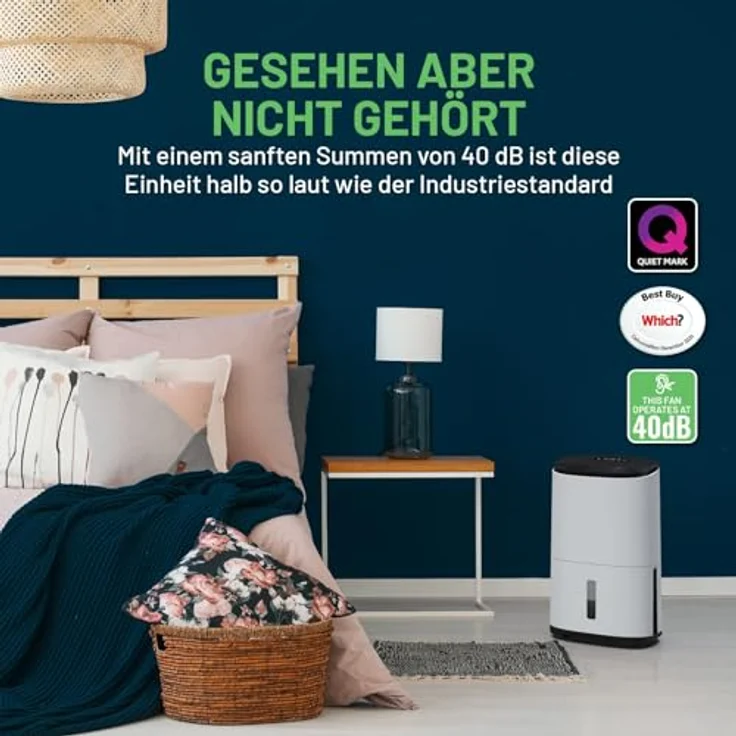 Meaco Luftreiniger Arete One 25L Luftenfeuchter und Luftreiniger Kombigerät, für 90 m² Räume, extrem leise mit 38dB - niederiger Stromverbrauch – Bild 3