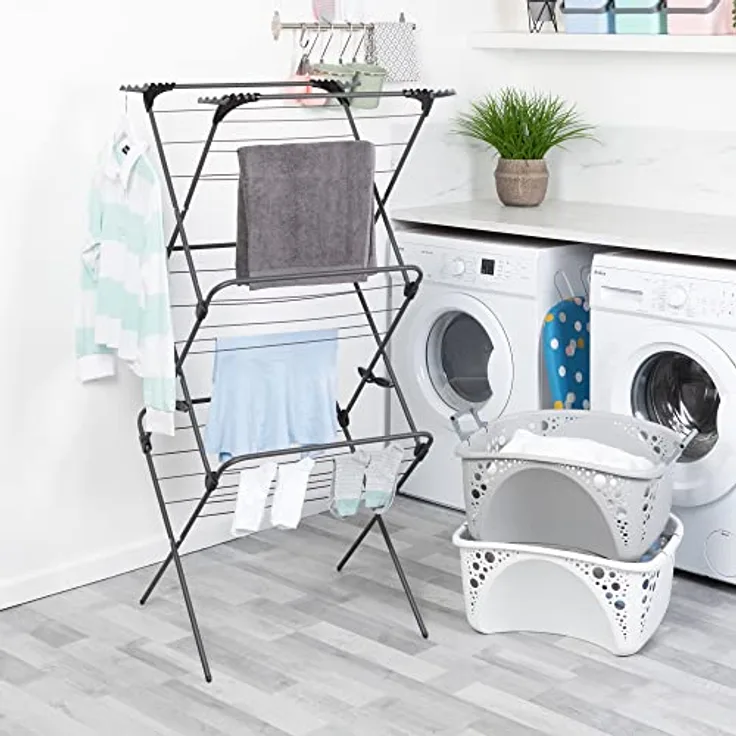 Minky Premium Sure Grip Wäscheständer mit 3 Etagen, Edelstahl, Rotguss, Standardgröße