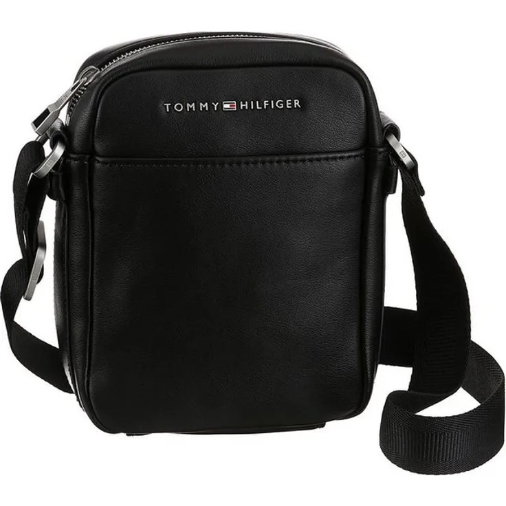 Tommy Hilfiger Umhängetasche TH CITY MINI REPORTER, Lederimitat, Schwarz