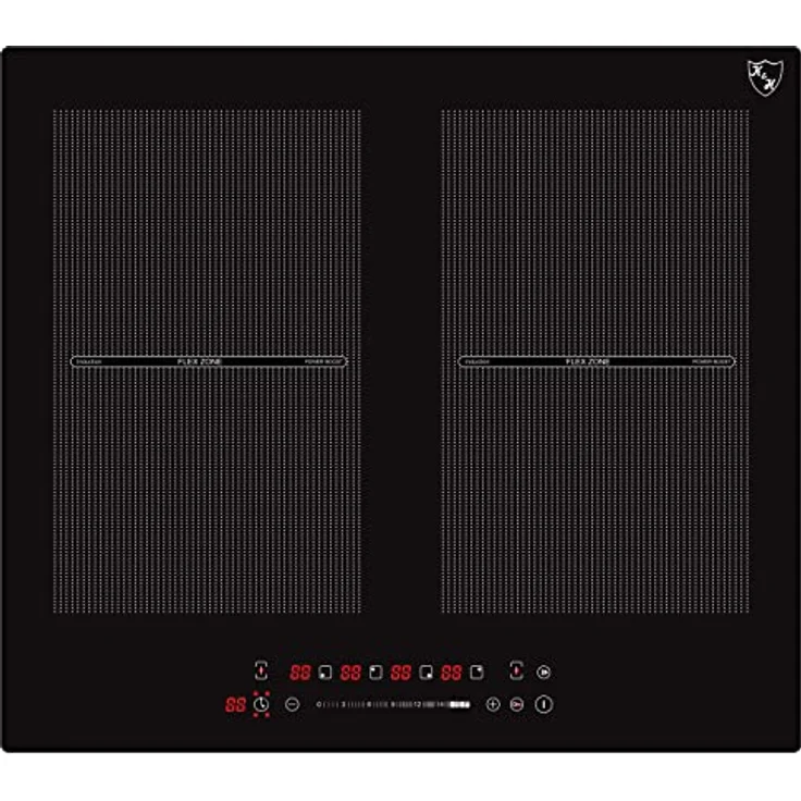 K&H 4 Zonen FLEX Induktionskochfeld 59cm Autark Eingebaut IN-6804FLX, Leistungsstarkes Kochfeld mit Sensor Touch-Control-Steuerung, Magnetisches Kochgeschirr geeignet, Einzigartiges Design, Qualität & Reparatur, Schwarz – Bild 1