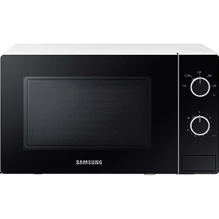 Samsung Solo-Mikrowelle, 700 W, Epoxy-Garraum mit 20 l Volumen, 5 Leistungsstufen, Defrost, Weiß/Schwarz, MS20A3010AH/EG – Bild 1