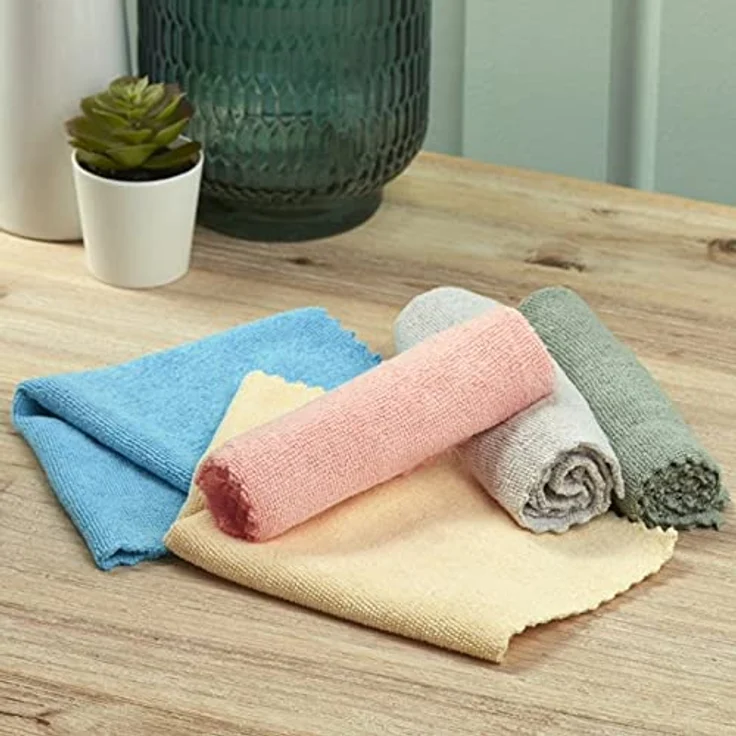 SPONTEX - Mikrofaser aus 100% recycelten Fasern – 5 Mikrofasern – effektiv nur mit Wasser – entfernt 99% der Bakterien – Bild 5