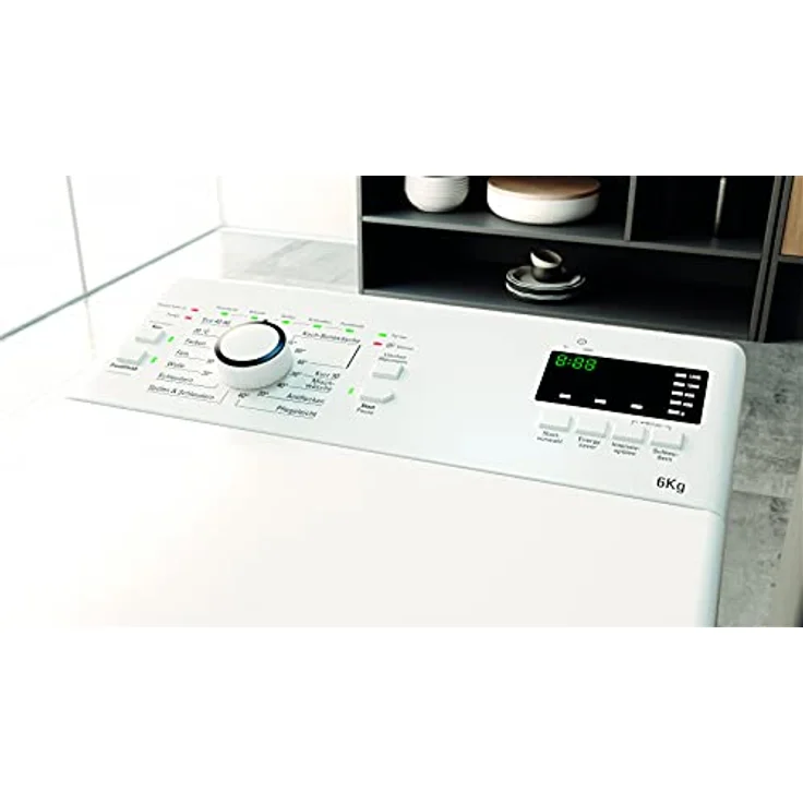 Bauknecht WMT Star 6ZB Toplader-Waschmaschine/6 kg/1200 UpM/ZEN/Vollwasserschutz/Automatische Trommelpositionierung/SoftOpening/15° Green&Clean/Kurz 30/FreshFinish/Extra Spülen/Startzeitvorwahl – Bild 5