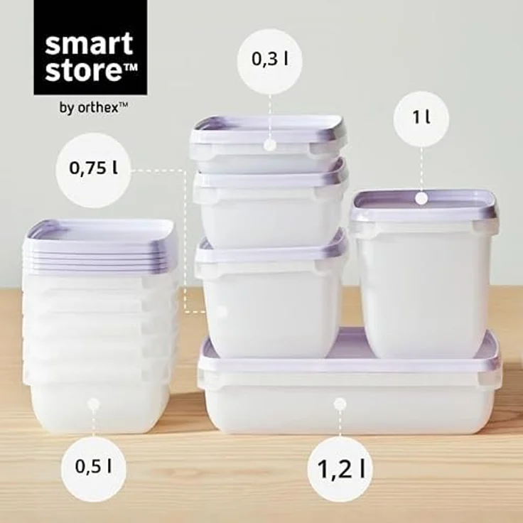 SmartStore Frischhaltedosen Frost, 1.2L 2er Set, BPA-frei, mikrowellen- und spülmaschinenfest, Kühlschrank- und Gefrierschrank geeignet – Bild 4
