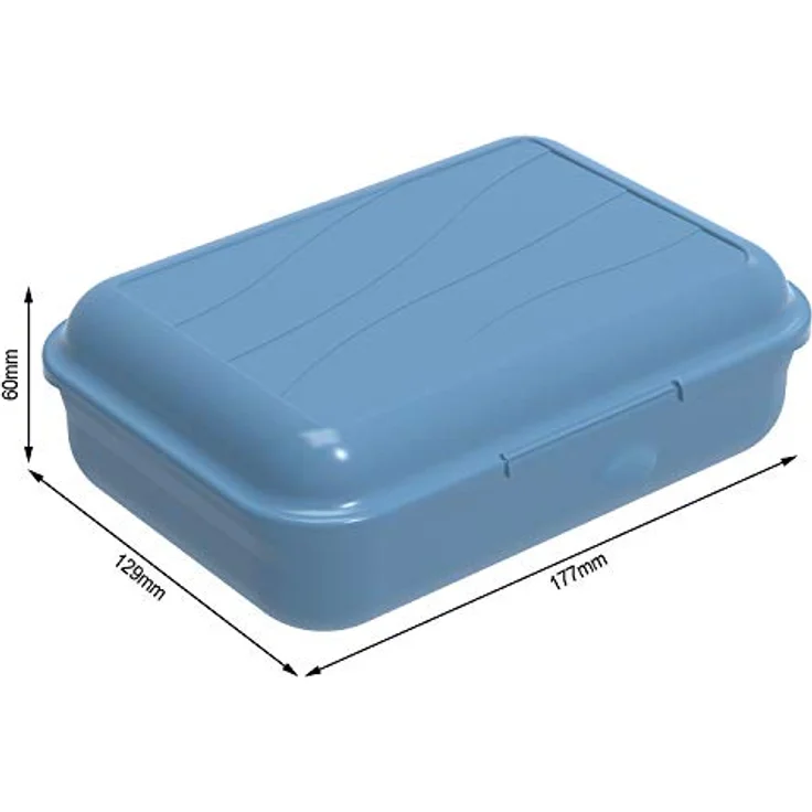 Rotho Fun Vesperdose mit herausnehmbarer Trennwand, Kunststoff (BPA -frei), blau, Gr. S - 0.9 Liter (17,7 x 12,9 x 6 cm) – Bild 4