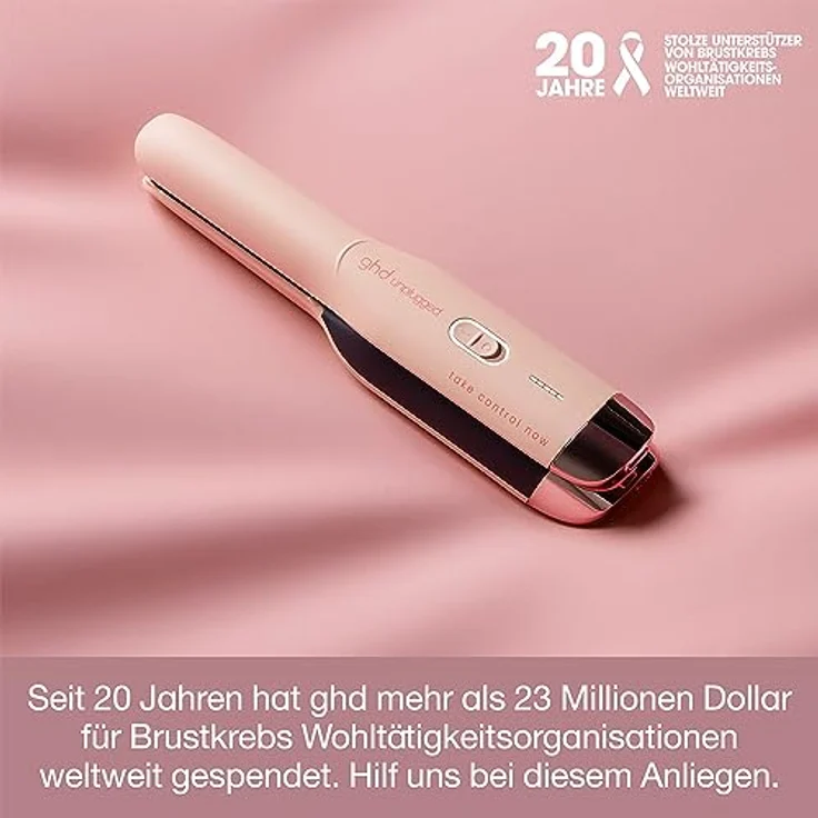 ghd unplugged Pink Peach styler, Kabelloses Glätteisen mit Hybrid Co-Lithium Technologie – Bild 3