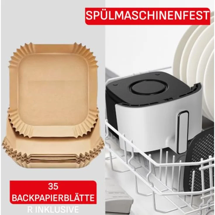 Tefal Heißluftfritteuse Easy Fry Pop, 5 L, 1 kg, 10 automatische Programme, inkl. 35 Backpapierblätter, farbenfroh – Bild 6