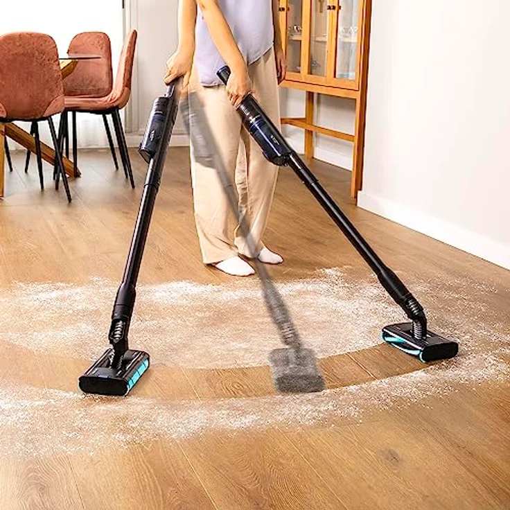 Cecotec Besenstaubsauger Scoba 2100 Twice Animal, bürstenloser Digitalmotor, 20m kPa Saugkraft, 210W, ultraleichtes Design, motorisiertes Dual-Brush-Kopf, Tierhaarbürste, weiß – Bild 2