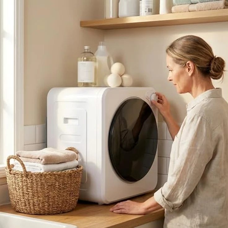 HOMCOM Waschtrockner B61-018V90WT, kompakt 4 kg, 5 Trockenprogramme, 60°C Heizzyklus, IPX4 Wasserschutz, Weiß – Bild 9