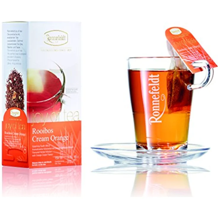 Joy of Tea Rooibos Cream Orange aromat. Kräutertee 15 Teebeutel (Caddy) 45g : 1er Packung – Bild 3