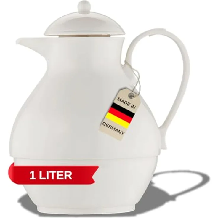 Helios Nostalgie Kunststoff-Isolierkanne, weiß, 1 Liter – Bild 2