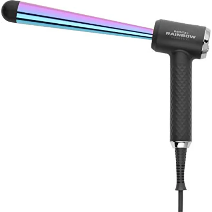 GAMMAPIU' Professioneller Lockenstäbe Korner XL Rainbow, Breite und Schmale Wellen, Lange Bewegungsunschärfe, 3 Einstellbare Temperaturen, Schnelle Erwärmung, Hohe Leistung, Italienischer Stecker
