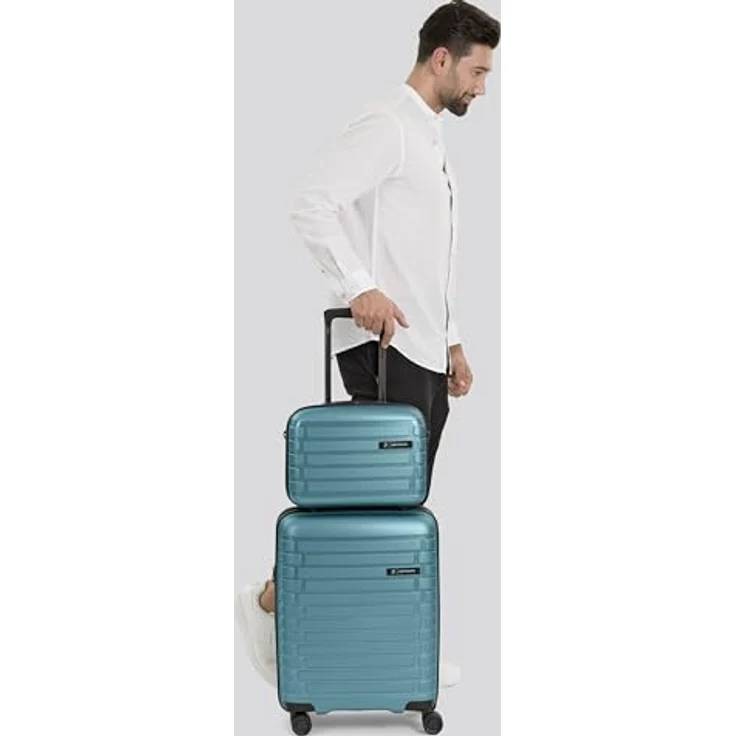 Pactastic Hartschalen Handgepäck Kosmetik-Koffer | Stabiles Beauty-Case mit Aufsteckfunktion | 34 x 17 x 27 cm aus Polypropylen (Collection 04) – Bild 3
