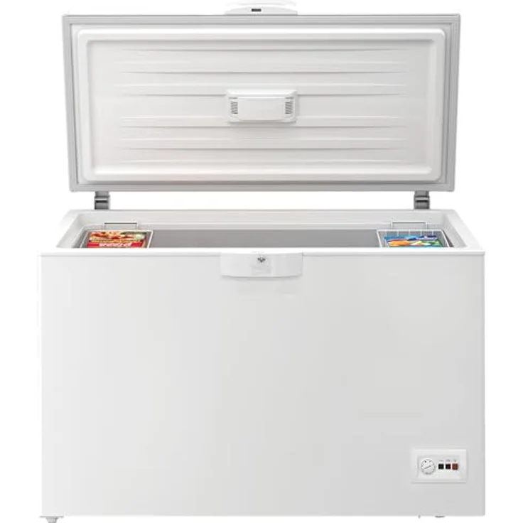 Beko HSM27050 Gefriertruhe, 284 l Nutzvolumen, 2 Gefriergutkörbe, abschließbar, LED-Anzeigesystem, Weiß - Preisvergleich – Bild 2