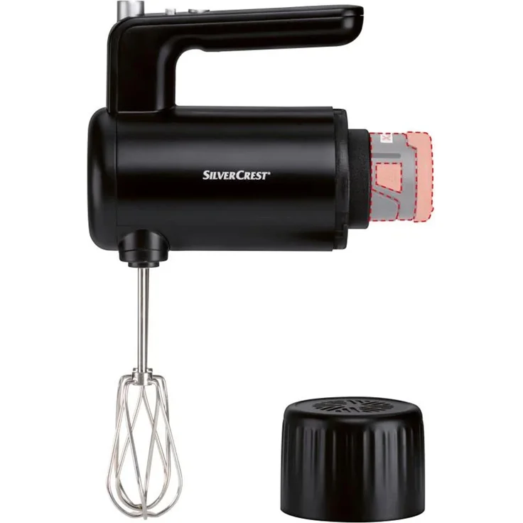 SilverCrest SHMA 12 A1 Akku-Handmixer mit 150 W, 5 Geschwindigkeitsstufen und Turbofunktion, inklusive 2 Edelstahl-Rührbesen und 5 Rezeptvorschlägen