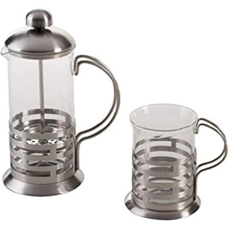 axentia Kaffee- und Teezubereiter, Edelstahl Kaffeemaschine, 1 liter Fassungsvermögen, volles Aroma, Pressfilterkanne, sofort genießen, Kaffeepresse mit temperaturbeständigem Borosilikatglas, French Press, Barista – Bild 3