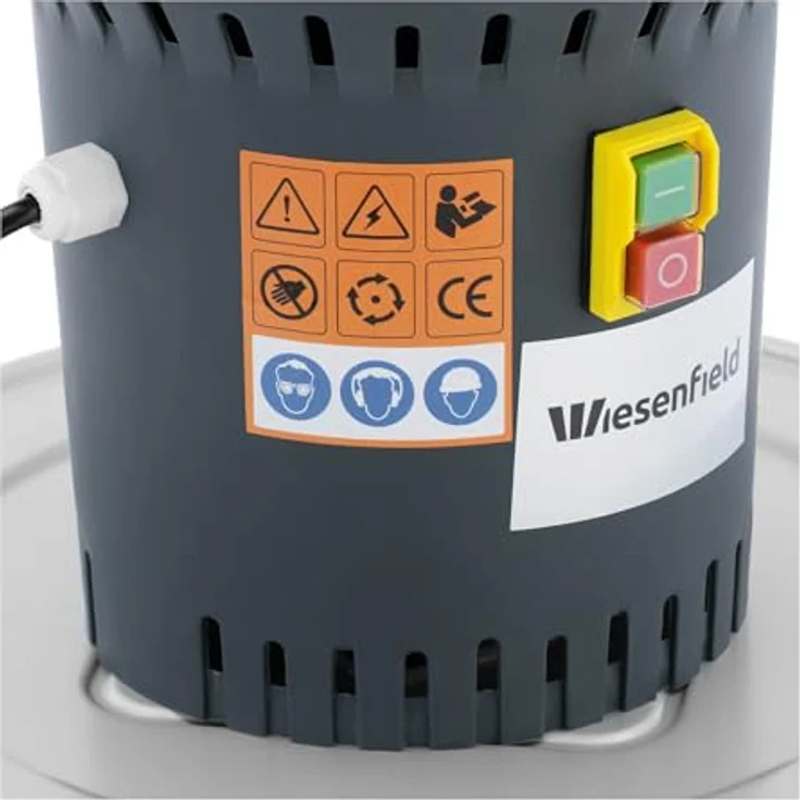 Wiesenfield WIE-FC-60A Elektrische Getreidemühle, 60 L Fassungsvermögen, 400 kg/h, 1300 W, mit Zubehör und fünf Sieben – Bild 3