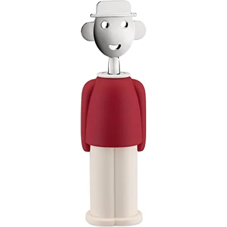 Alessi - alessi cavatappi alessandro m colore rosso design alessandro mendini, Barzubehör mit rotem Design