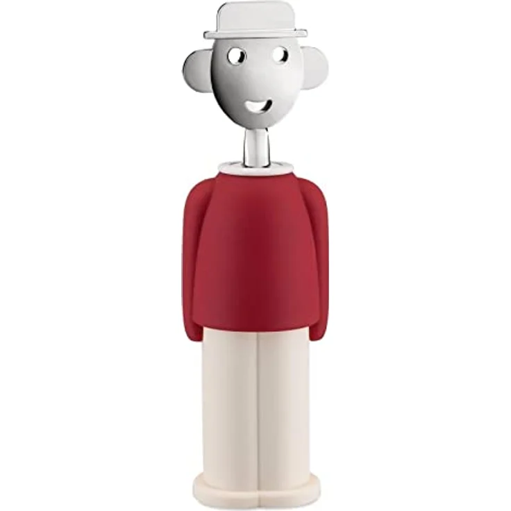 Alessi - alessi cavatappi alessandro m colore rosso design alessandro mendini, Barzubehör mit rotem Design – Bild 1