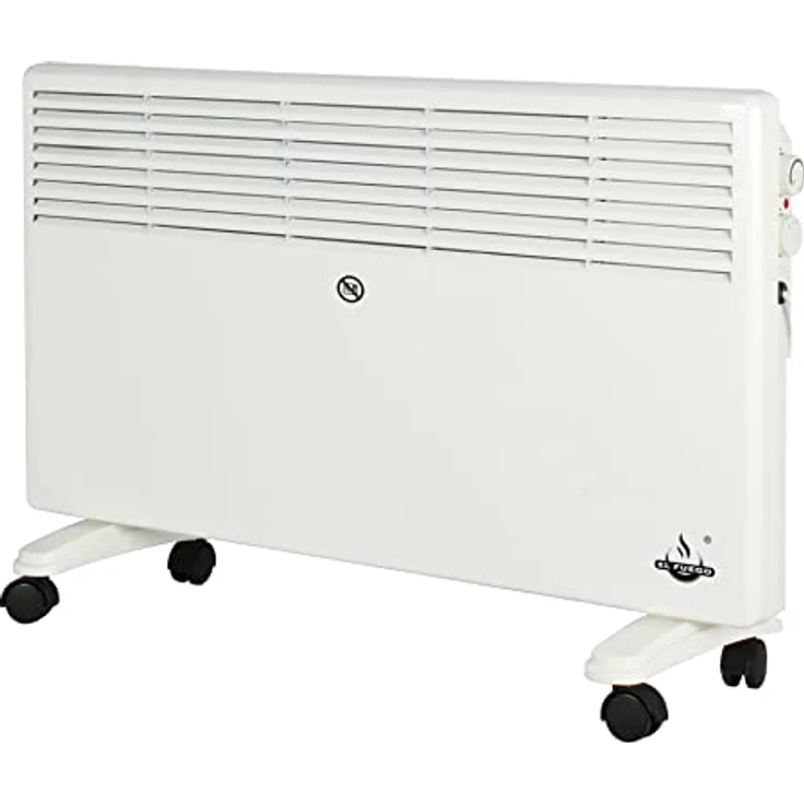 El Fuego® Mobiler Heizkonvektor | stromsparend | 1000/2000 Watt | mit regelbarem Thermostat | inkl. Überhitzungsschutz | Wandmontage möglich | Heizung Heizgerät Elektroheizung – Bild 2